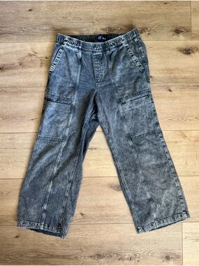 GAP Women’s Mineral Wash Barrel Wide Leg High Rise Pant